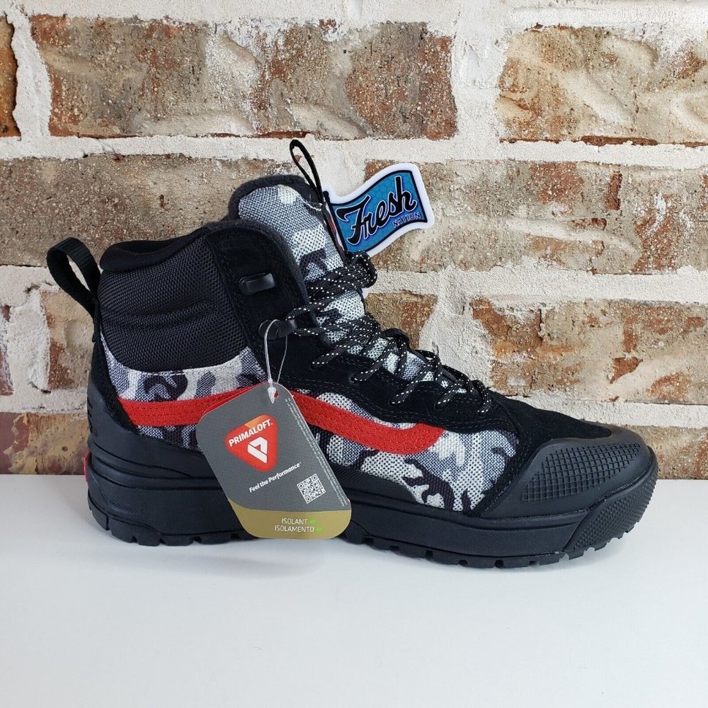 Vans UltraRange Exo Hi MTE 2 Primaloft Boot Mens Size 9.5 Artic Camo / Black Red - Picture 6 of 13